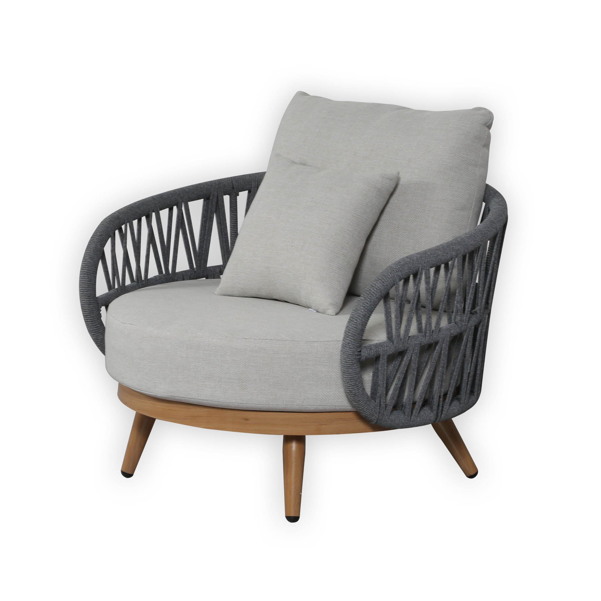 Due in 15/06/26 |Luna Range White & Anthracite Rope Sofa Set | Premium Outdoor Lounge Furniture