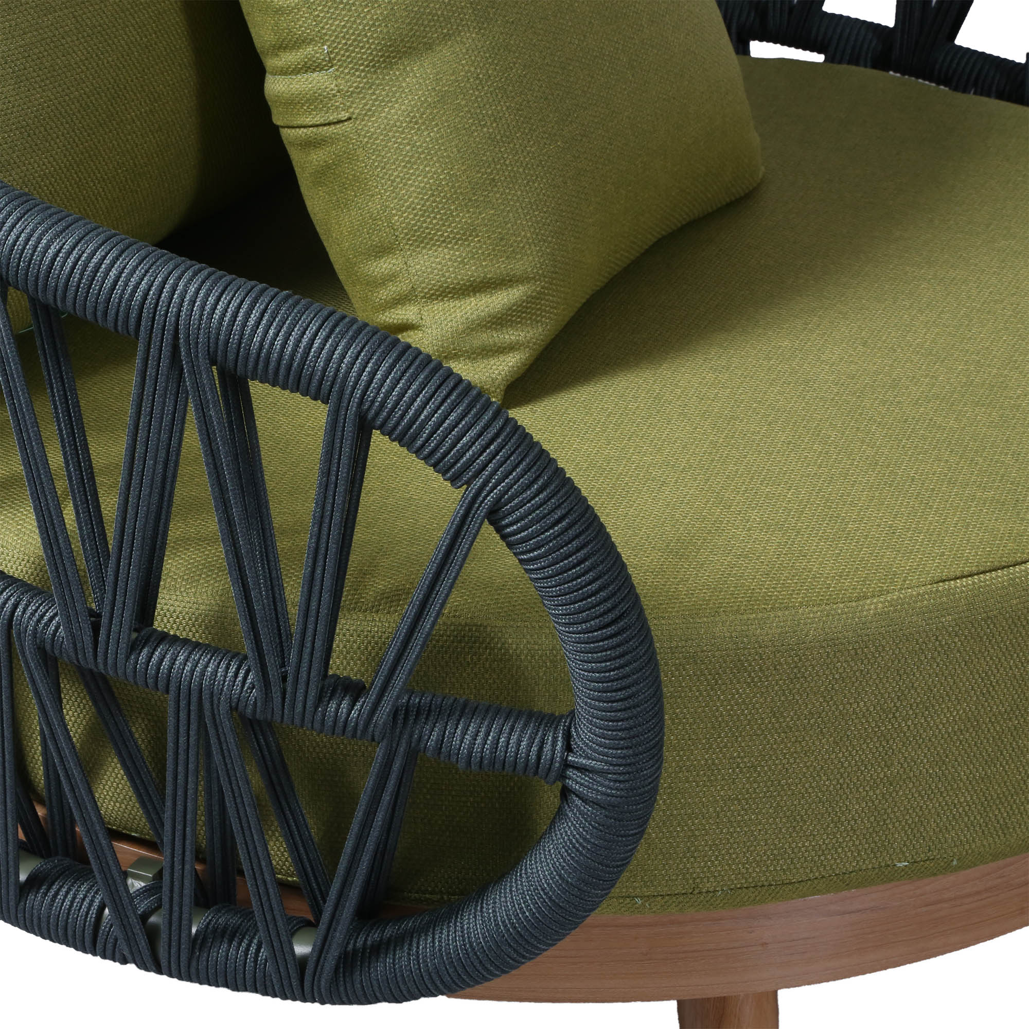 Due in 15/06/26 | Luna Range Olive Green & Anthracite Rope Sofa Set | Premium Outdoor Lounge Furniture