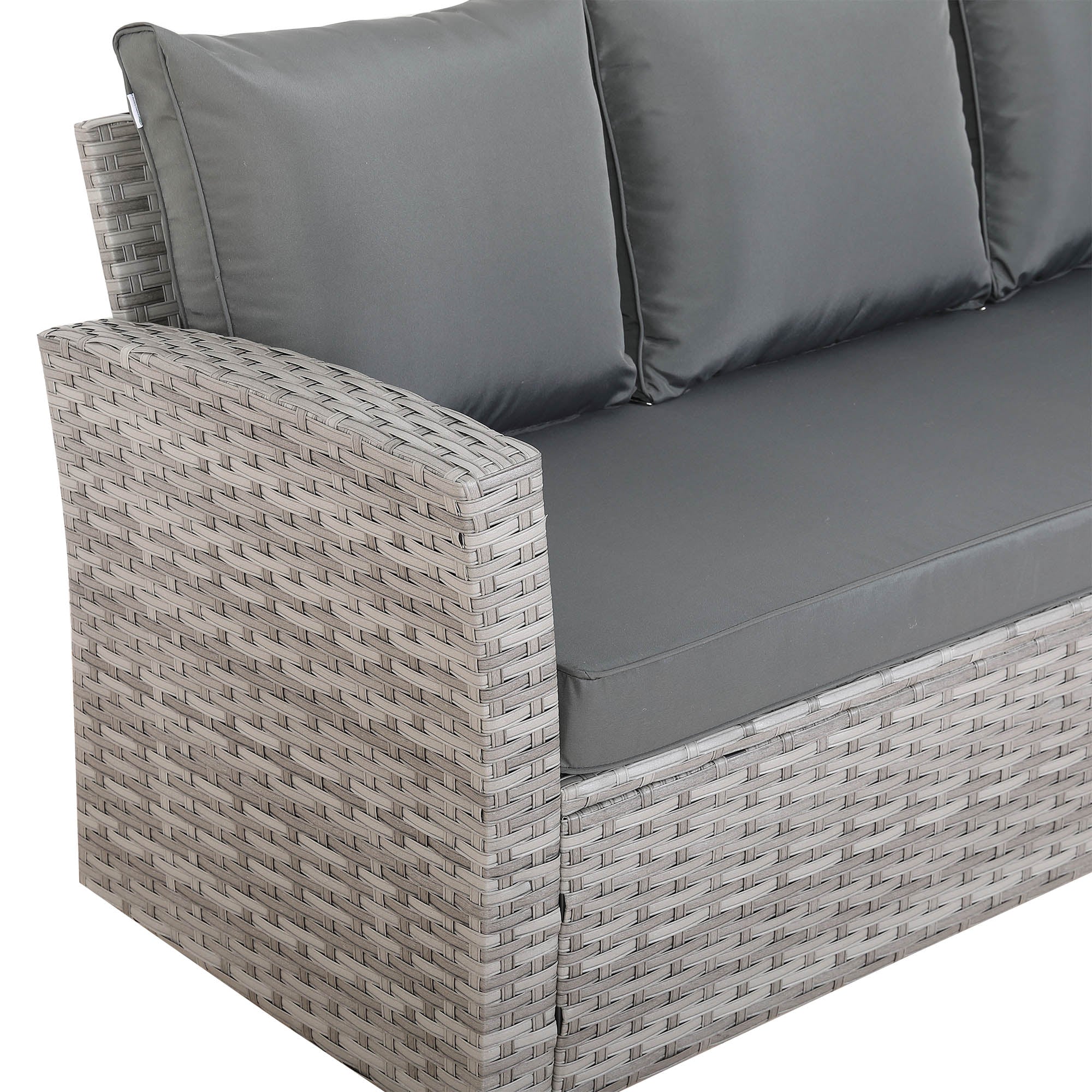 IN STOCK |Bristol Range 11-Seater Rattan Garden Furniture Set with Height-Adjustable Rising Table & Waterproof Cover - Luxury Symmetrical Corner Sofa