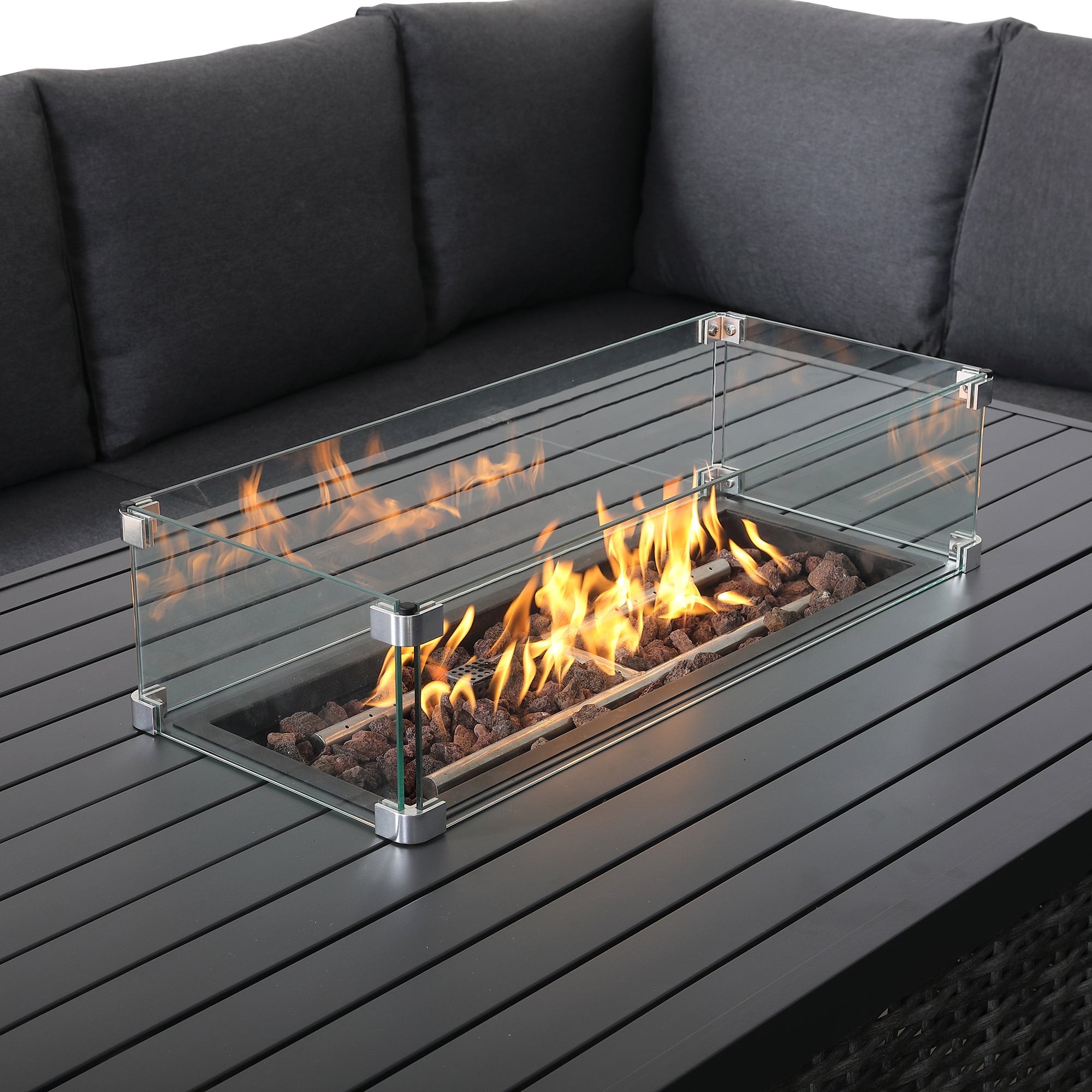 Titan Range U-Shape Corner Sofa Set with Fire Pit Table