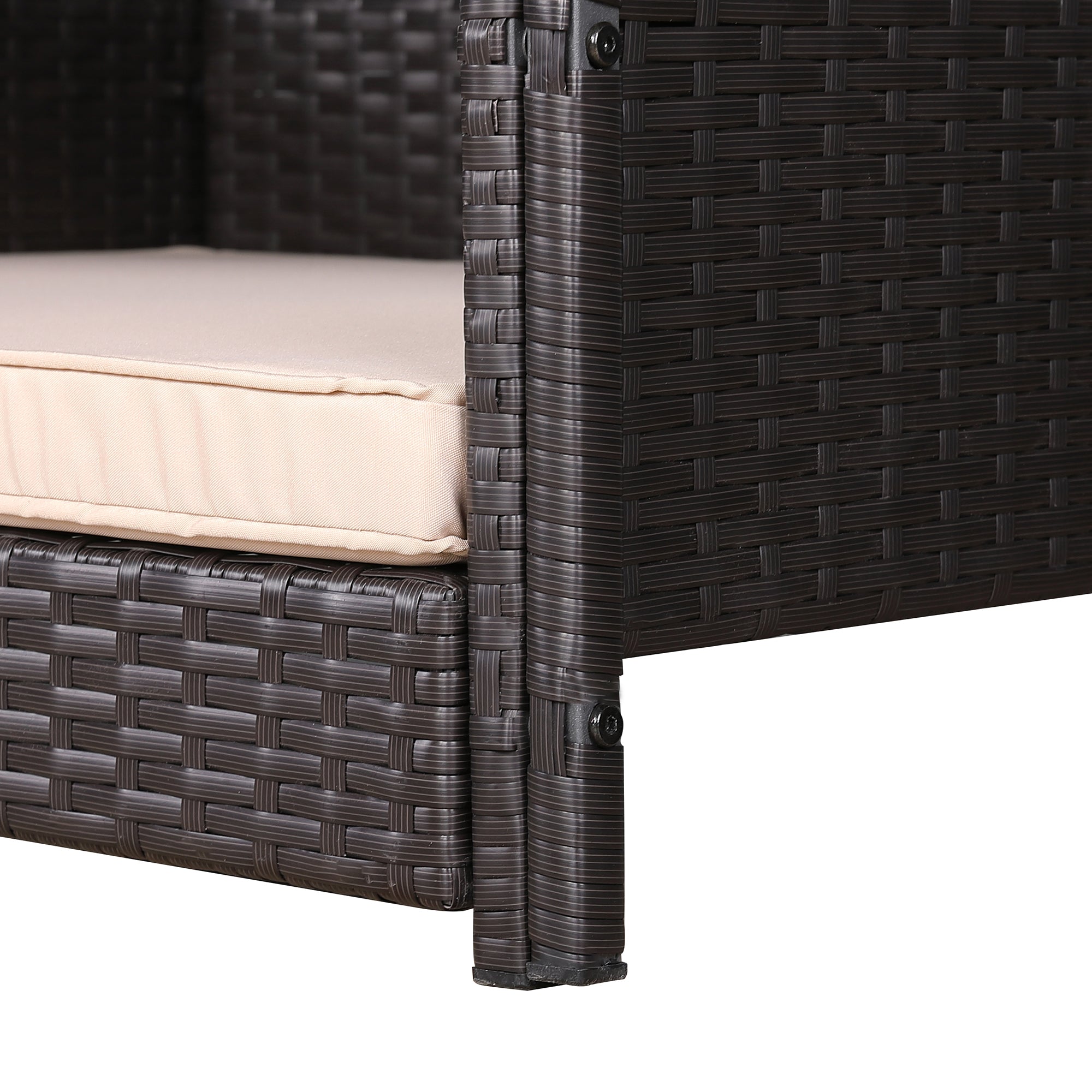 Nest Range - Wicker Raised Dog House | Rattan Dog Bed for Indoor/Outdoor with Removable Roof & Cushion (Brown) - Available in S, M, L