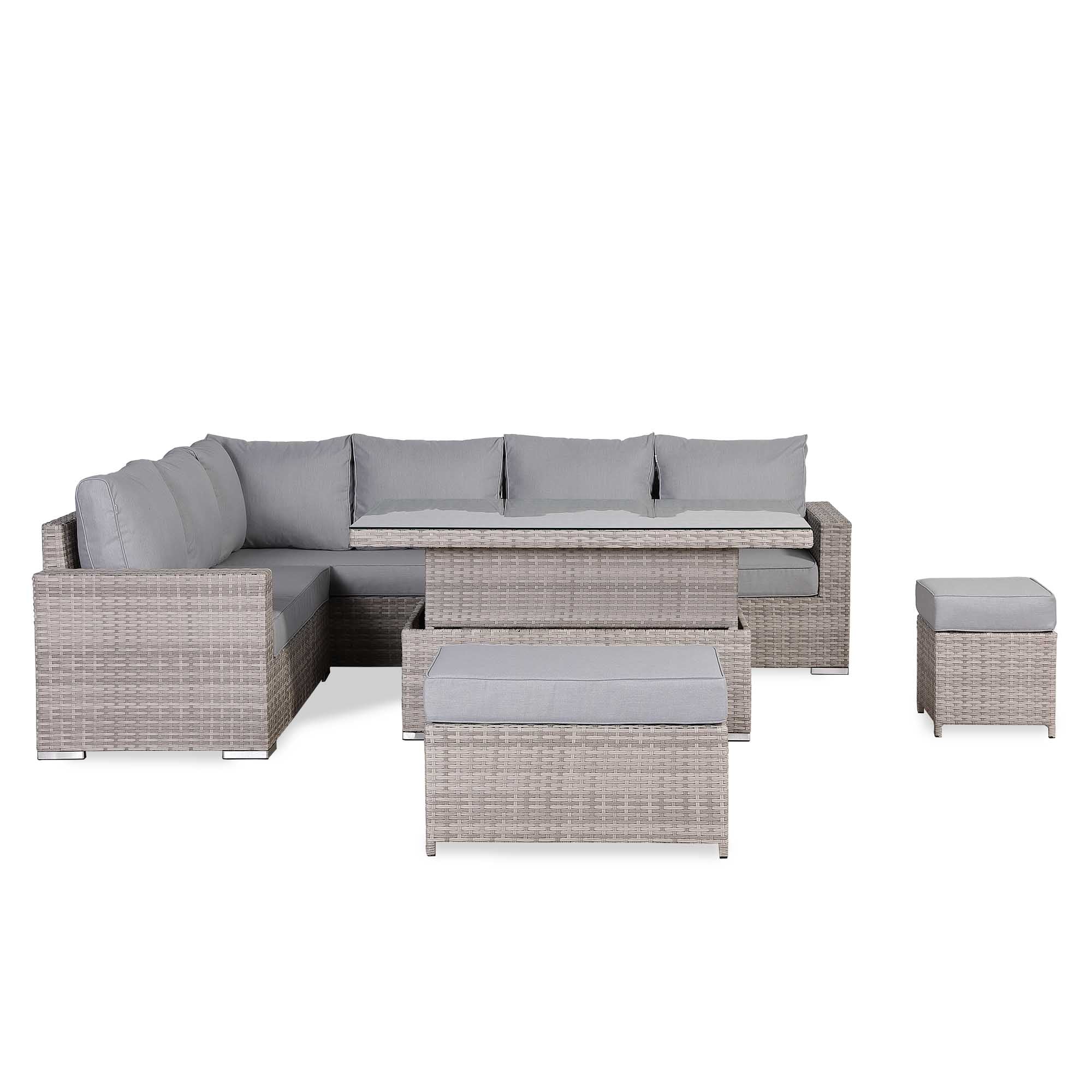 Aurora Range High Back Left Hand Corner Sofa Set with Rising Table