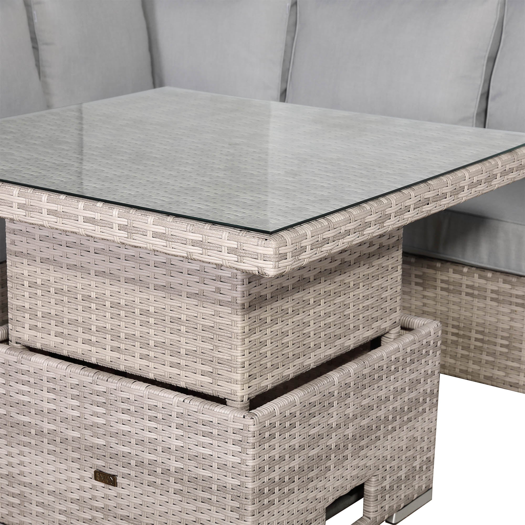 Aurora Range High Back Corner Sofa Set with Rising Table