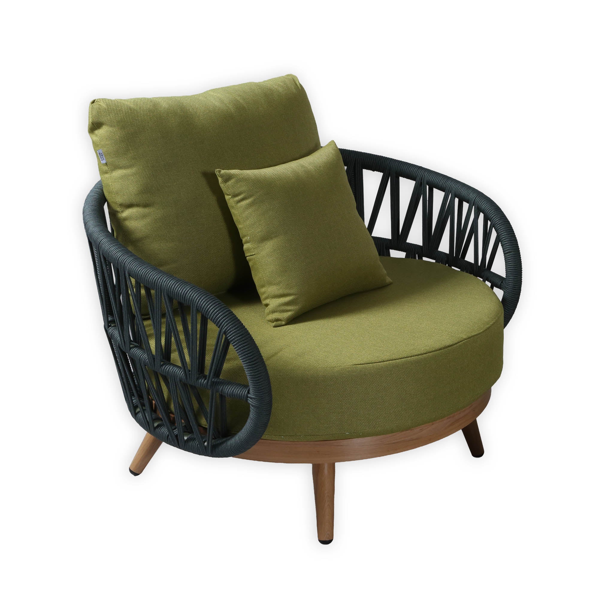 Due in 15/06/26 | Luna Range Olive Green & Anthracite Rope Sofa Set | Premium Outdoor Lounge Furniture
