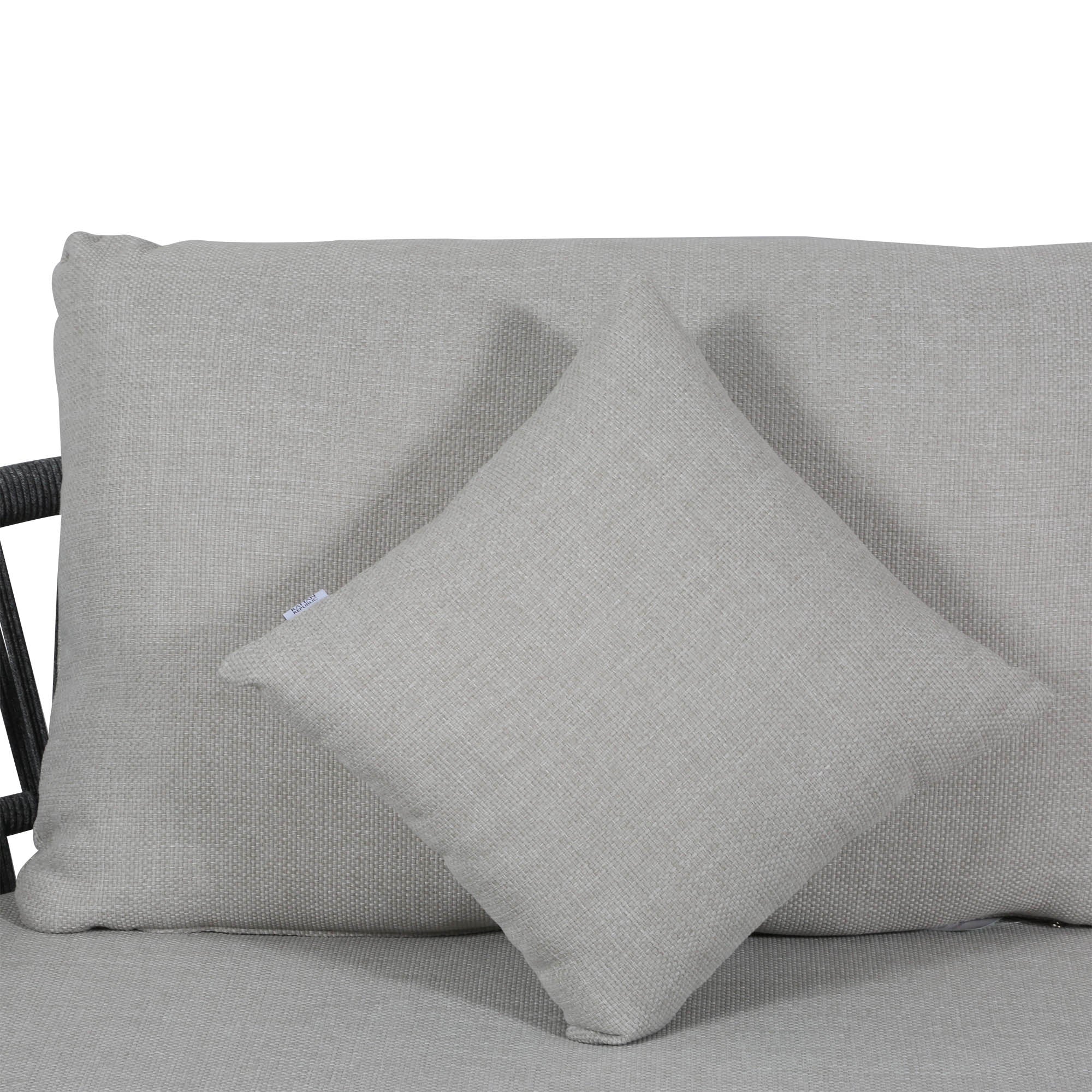 Due in 15/06/26 |Luna Range White & Anthracite Rope Sofa Set | Premium Outdoor Lounge Furniture