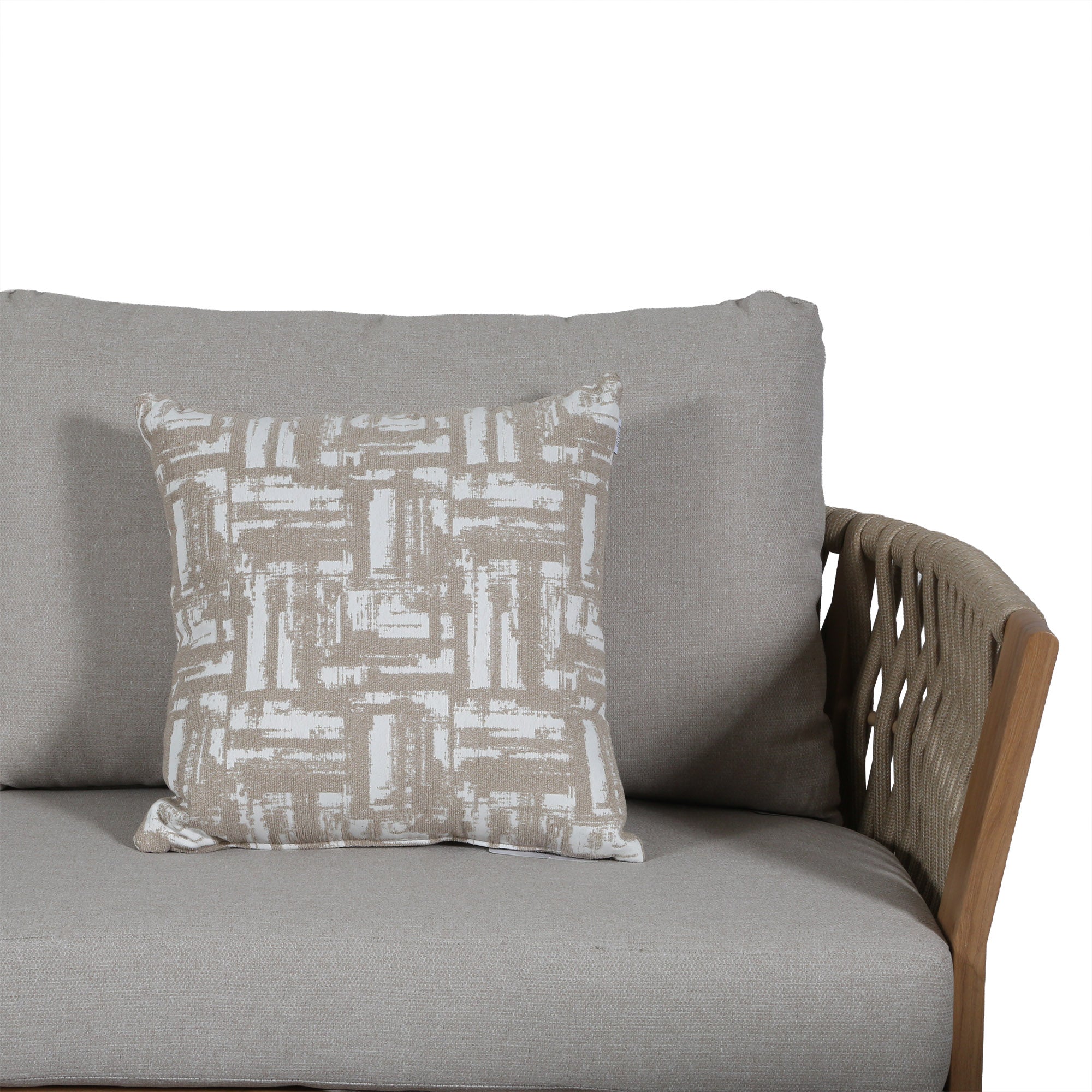 Due in 15/06/26 |Orion Range Natural Rope & Wood-Effect Aluminium Sofa Set | Premium Outdoor Lounge Furniture