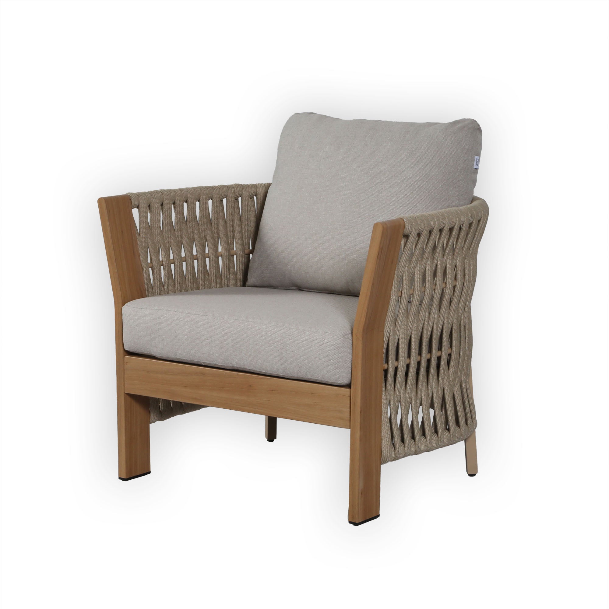 Due in 15/06/26 |Orion Range Natural Rope & Wood-Effect Aluminium Sofa Set | Premium Outdoor Lounge Furniture