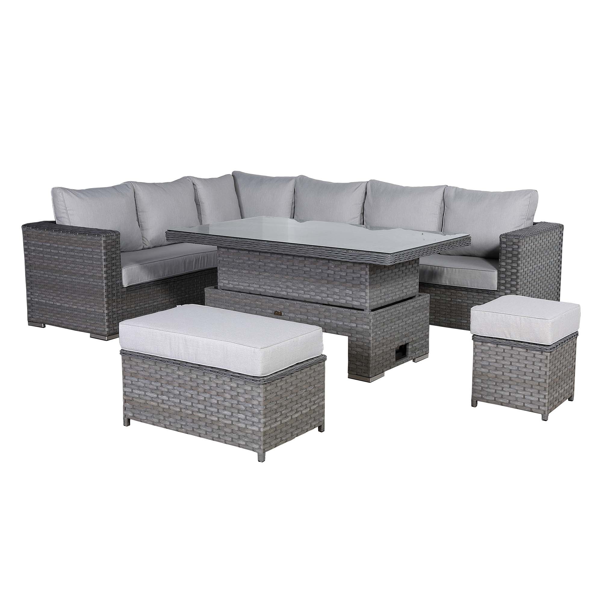 Catalina Range Modular Corner Sofa Set With Rising Table