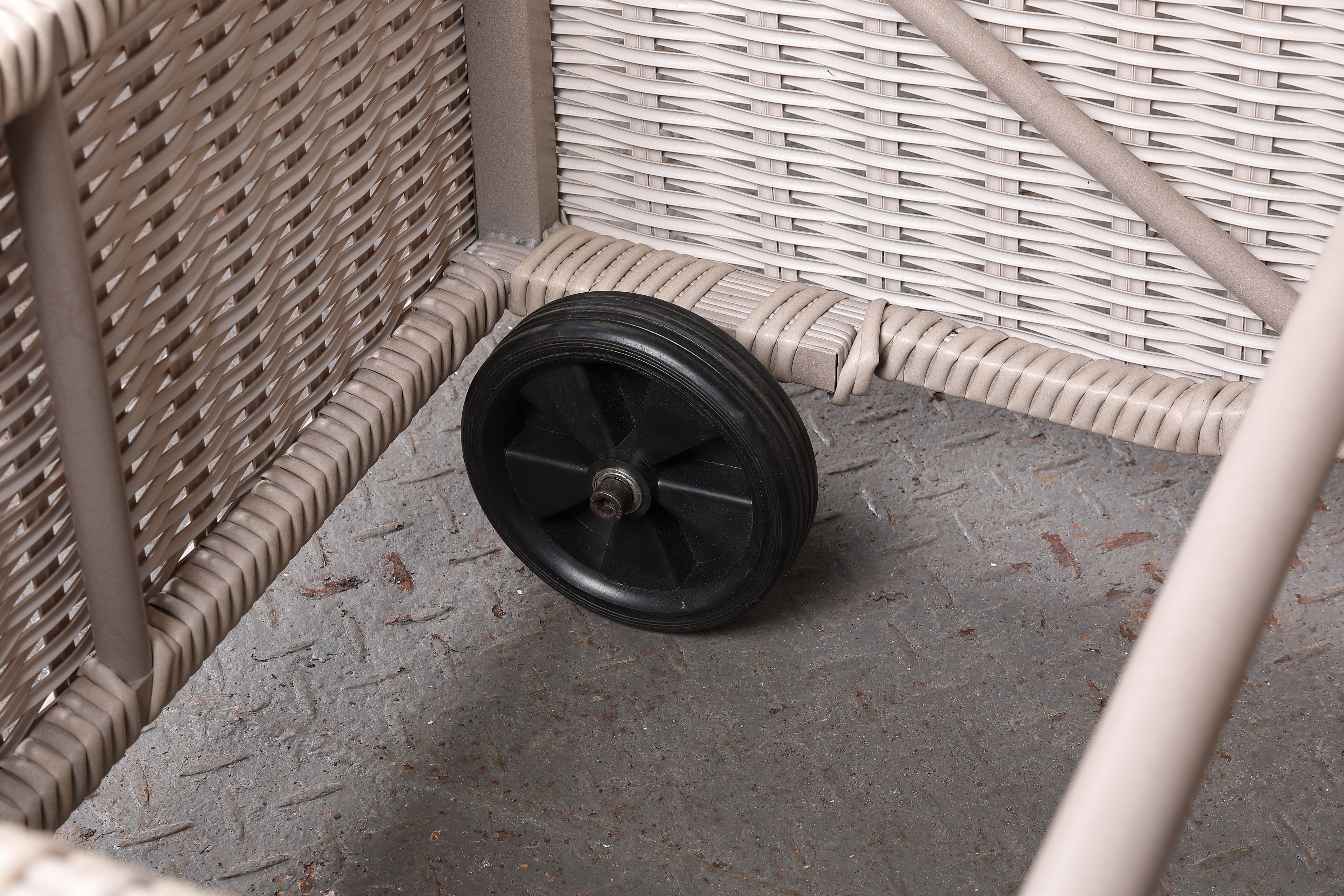 Oxford Range Reclining Sun Lounger Set with Storage Side Table