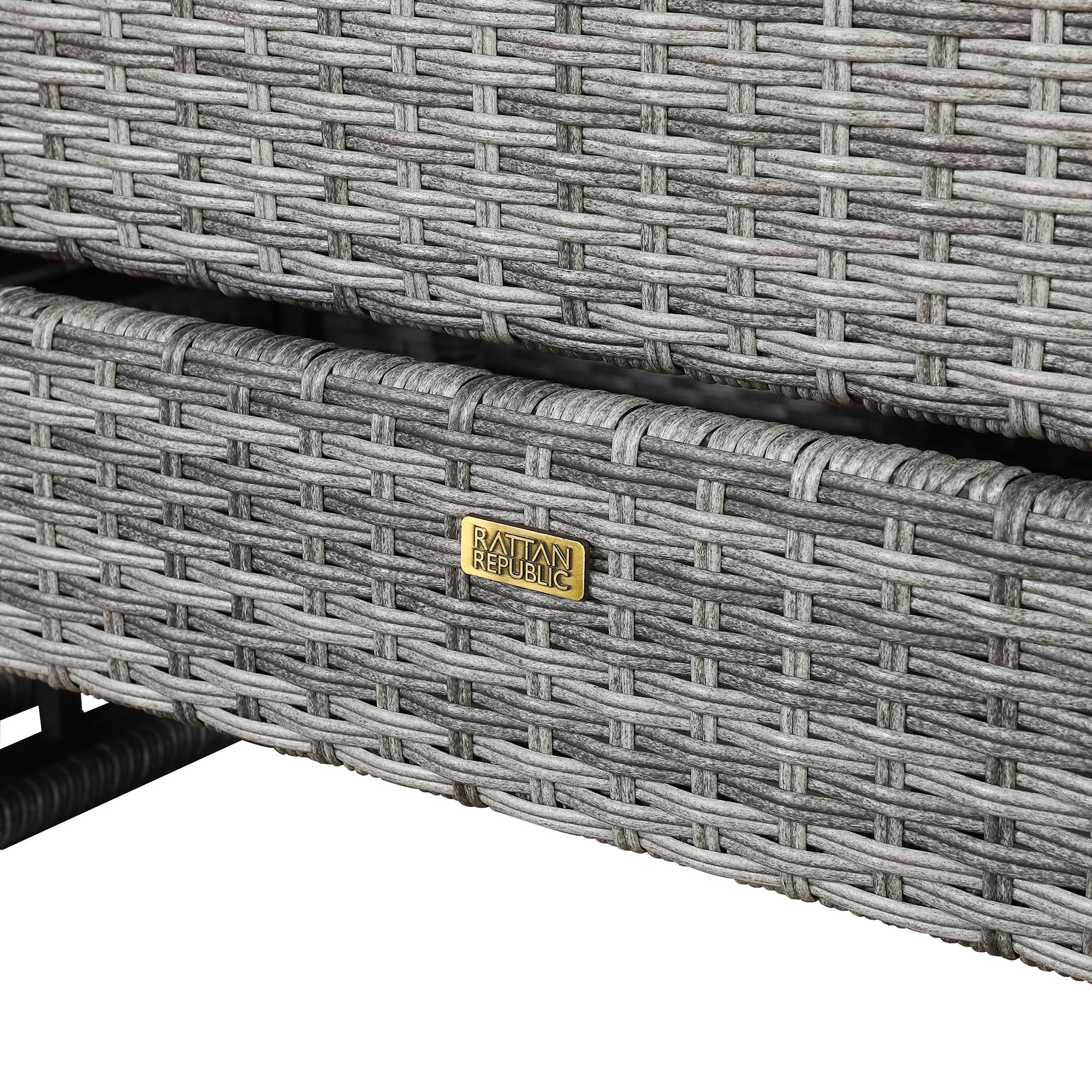 Sloane Range Left Hand Corner Sofa Set with Rising Table in Dark Grey Weave