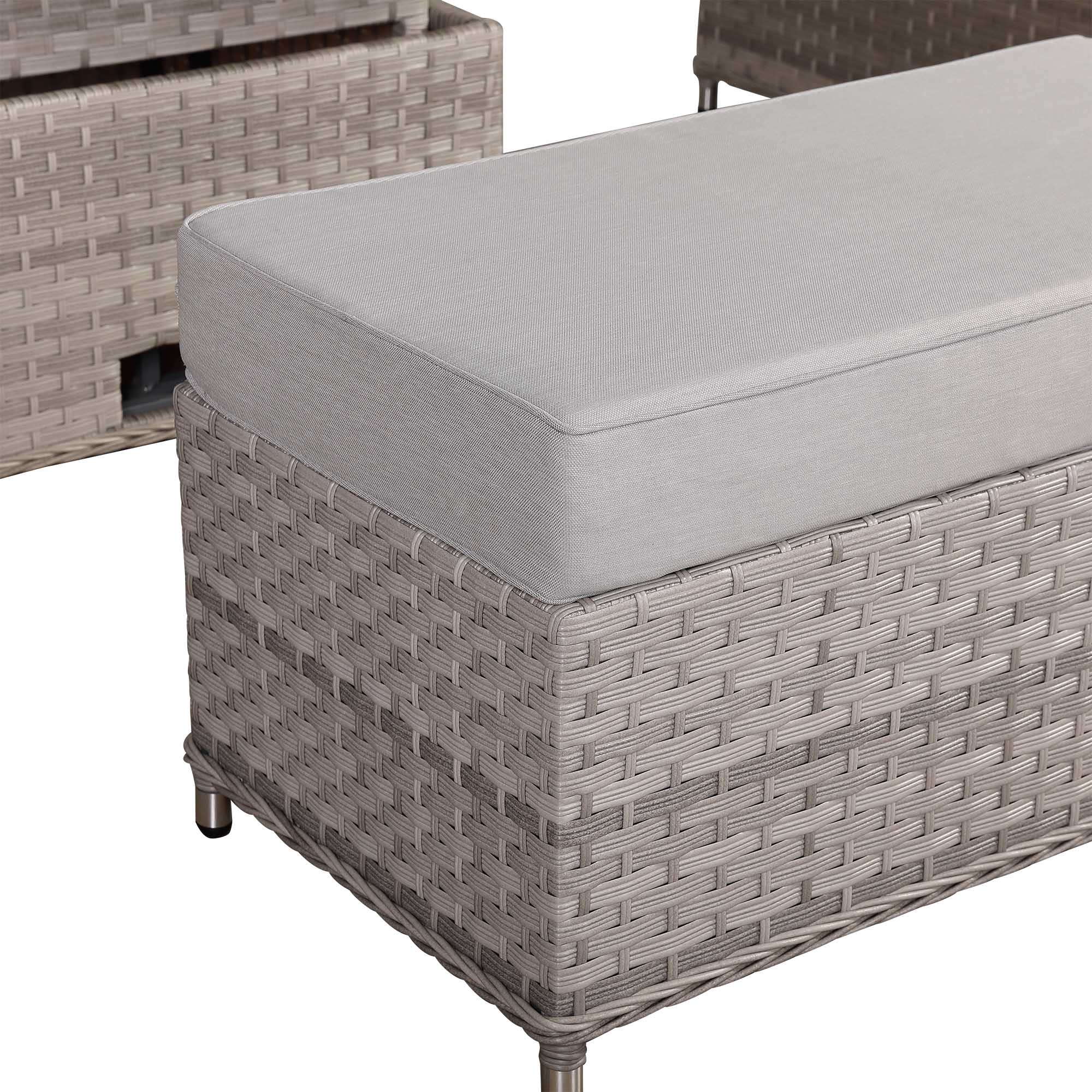 Havana Range Round Corner Sofa Set with Rising Table