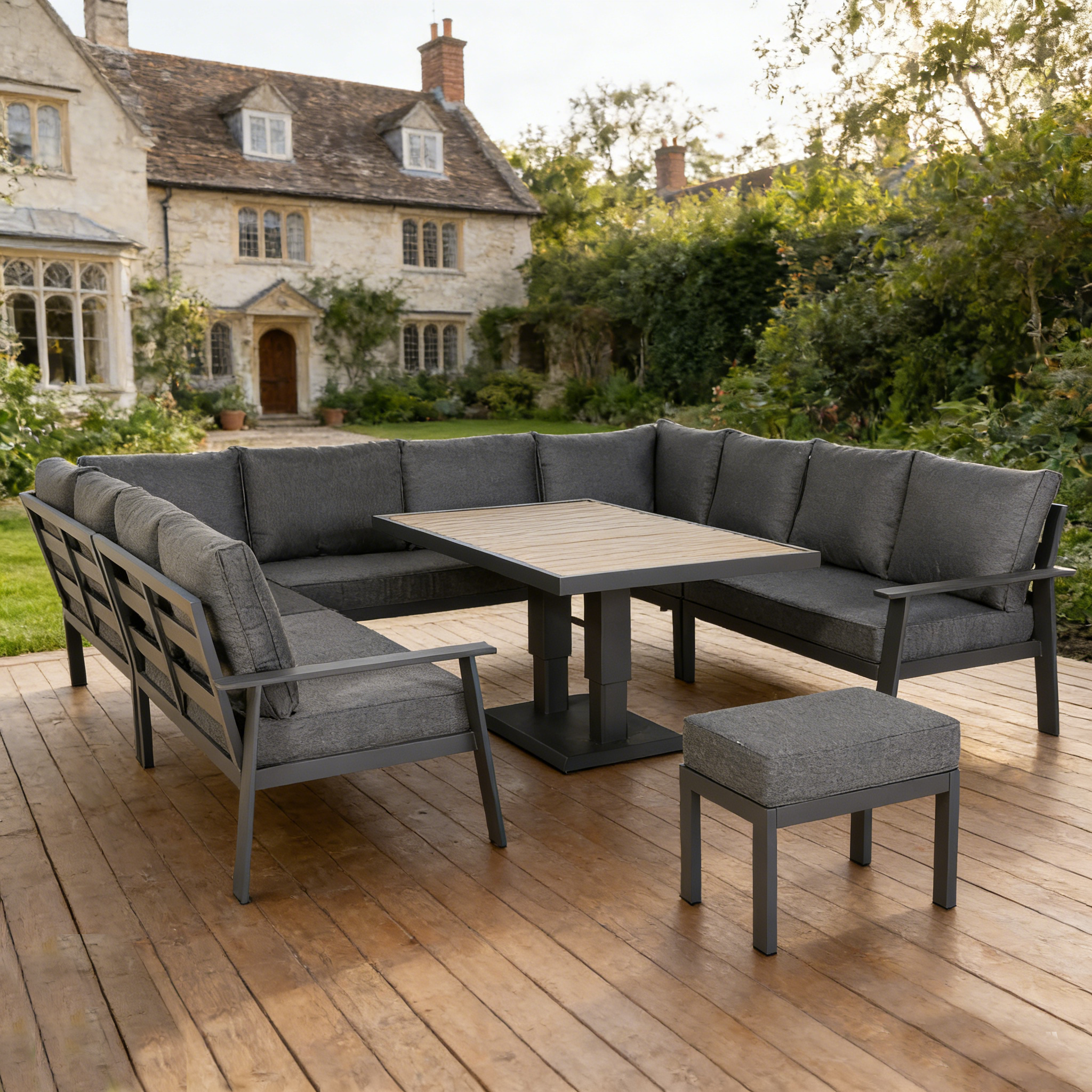 Titan Range U-Shape Corner Sofa Set with Rising Table