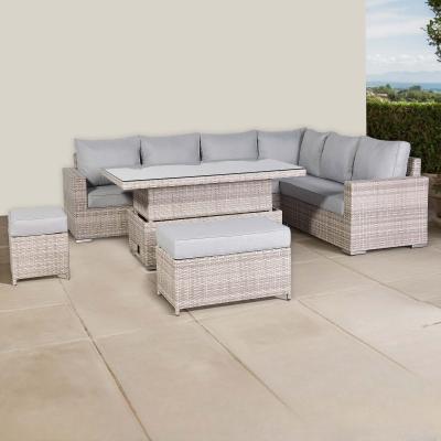 Aurora Range High Back Right Hand Corner Sofa Set with Rising Table