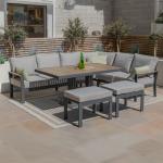 Titan High Back Range Right Hand Corner Sofa Set Aluminium Frame