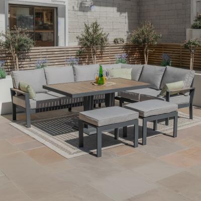 Titan High Back Range Right Hand Corner Sofa Set Aluminium Frame