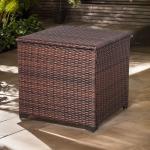 Dario Range Square Storage Box in Grey Rattan Weave