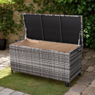 Dario Range Large Storage Box  in Grey / Brown Rattan Weave