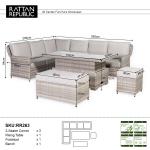 Havana Range High Back Left Hand Corner Sofa  Set with Rising Table