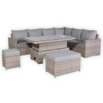 Aurora Range High Back Right Hand Corner Sofa Set with Rising Table