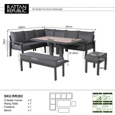 Titan Range High Back Left Hand Corner Sofa Set