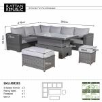 Catalina Range Modular Corner Sofa Set With Rising Table