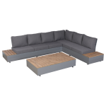 Titan Range Corner Sofa Set with Wood Top Coffee Table