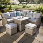 Havana Square Corner Set with Adjustable Table
