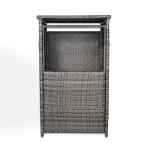 Nest wheelie bin shed / store in Grey Rattan Weave (WBS-1G)