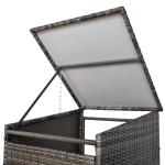 Nest wheelie bin shed / store in Grey Rattan Weave (WBS-1G)