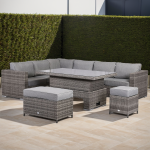 Monaco Left Hand Corner Sofa Set with Rising Table