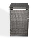 Nest wheelie bin shed / store in Grey Rattan Weave (WBS-1G)