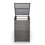 Nest wheelie bin shed / store in Grey Rattan Weave (WBS-1G)