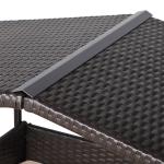 Bax Mice Wicker Raised Dog House /Rattan Dog Bed for Indoor/Outdoor with Weatherproof Roof and Removable Cushion Lounge in Brown Weave(Z4-Large)