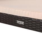 Bax Mice Wicker Raised Dog House /Rattan Dog Bed for Indoor/Outdoor with Weatherproof Roof and Removable Cushion Lounge in Brown Weave(Z4-Large)