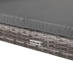 Bax Mice Wicker Raised Dog House / Rattan Dog Bed for Indoor/Outdoor with Removable Roof and Cushion in Grey