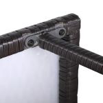 Bax Mice Wicker Raised Dog House /Rattan Dog Bed for Indoor/Outdoor with Weatherproof Roof and Removable Cushion Lounge in Brown Weave(Z4-Large)