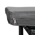 Bax Mice Wicker Raised Dog House / Rattan Dog Bed for Indoor/Outdoor with Removable Roof and Cushion in Grey