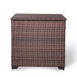 Dario Range Square Storage Box in Grey Rattan Weave