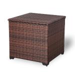 Dario Range Square Storage Box in Grey Rattan Weave