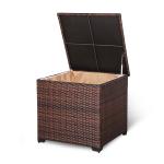 Dario Range Square Storage Box in Grey Rattan Weave