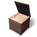 Dario Range Square Storage Box in Grey Rattan Weave