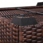 Dario Range Square Storage Box in Grey Rattan Weave