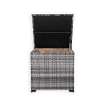 Dario Range Square Storage Box in Grey Rattan Weave