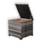 Dario Range Square Storage Box in Grey Rattan Weave