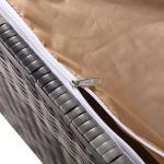 Dario Range Square Storage Box in Grey Rattan Weave