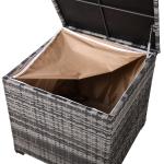 Dario Range Square Storage Box in Grey Rattan Weave