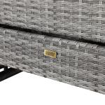 Monaco Range Left Hand Corner Sofa Set with Rising Table in Dark Grey Weave