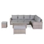 Aurora Range High Back Right Hand Corner Sofa Set with Rising Table