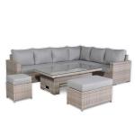 Aurora Range High Back Right Hand Corner Sofa Set with Rising Table
