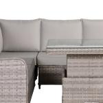 Havana Range Square Corner Sofa Set with Rising Table